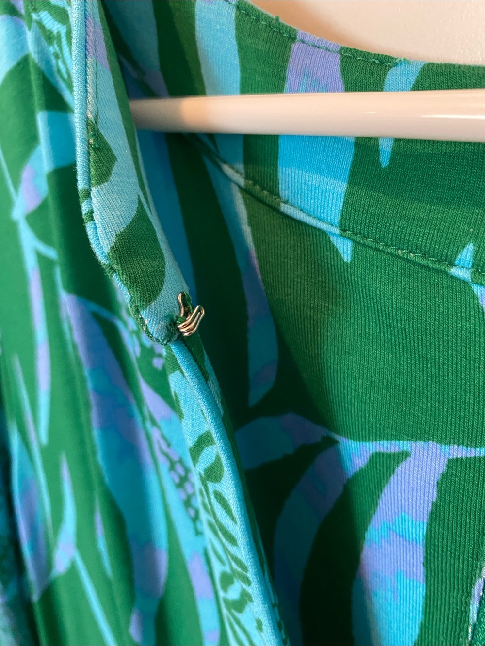 Lilly Pulitzer Teal & Aqua Leaf-Print Long dress - Picture 12 of 12
